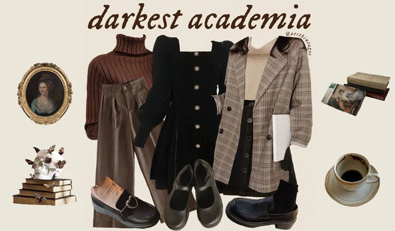 Different Dresses Options Included In The Dark Academia Style